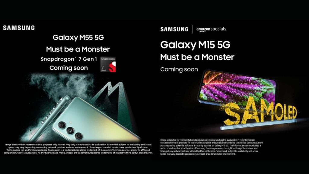 How many years of security updates are promised for Samsung Galaxy M55 and M15?