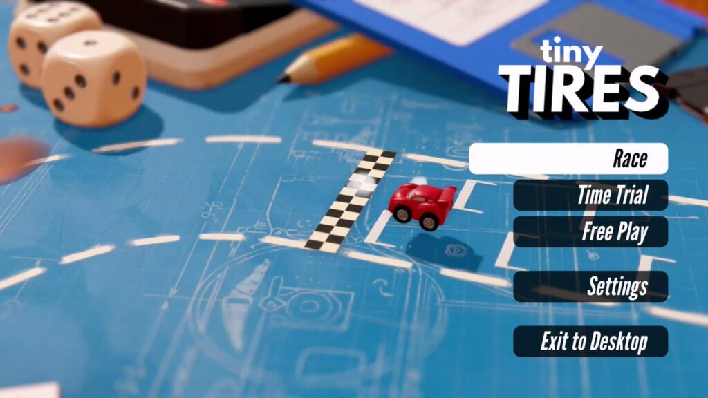 What are the physics elements in Tiny Tires that make it a loving homage to Micro Machines?