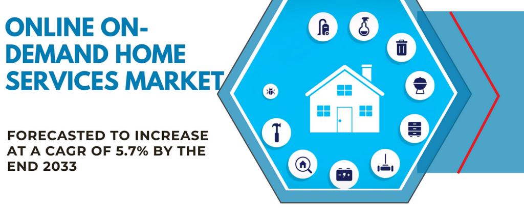 What is the projected growth rate of the global online on-demand home services market by 2030?