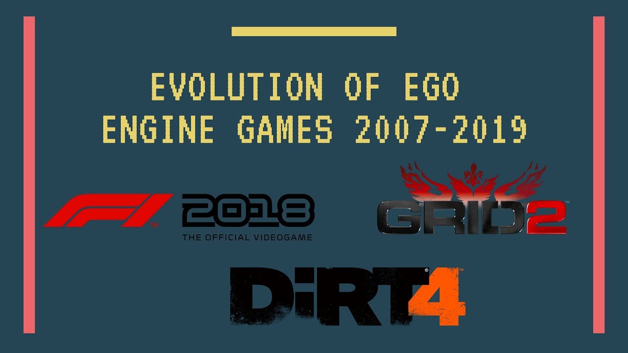 How has the Ego game engine evolved over the years in the context of F1 games?