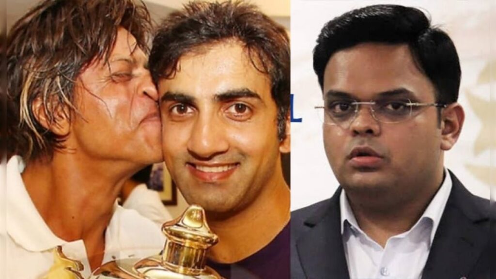 What emotional gesture did Shah Rukh Khan make to show appreciation towards Gautam Gambhir after KKR's victory in IPL 2024?