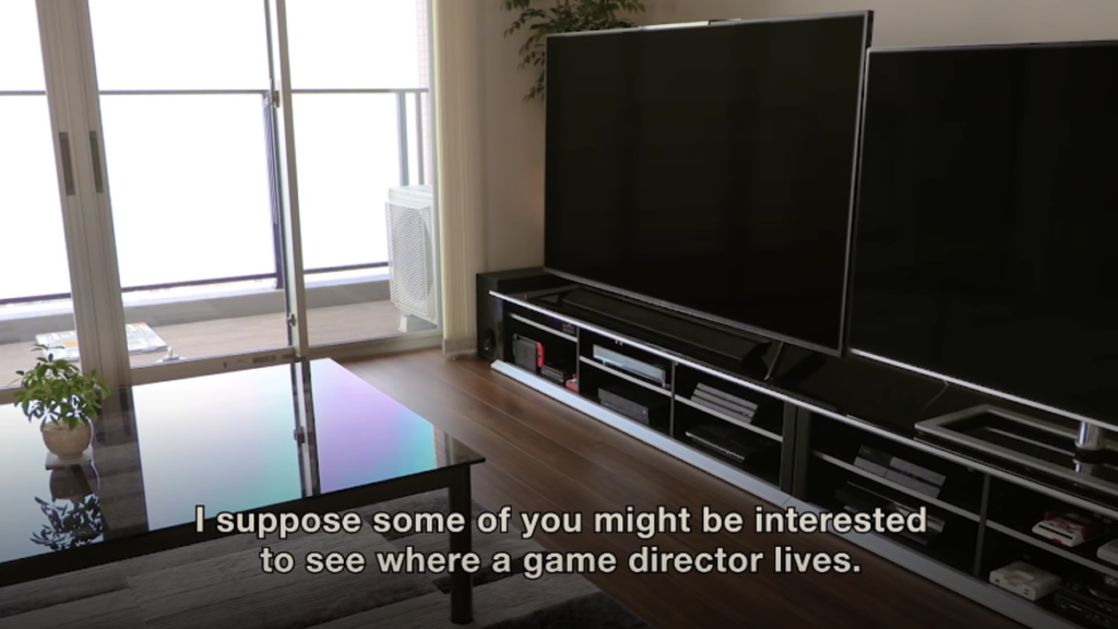 What is Masahiro Sakurai's prized 'pièce de résistance' in his game storage solutions?