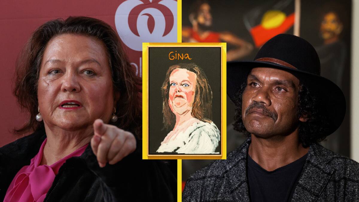 Why did Gina Rinehart demand the removal of her portrait from the National Gallery of Australia?