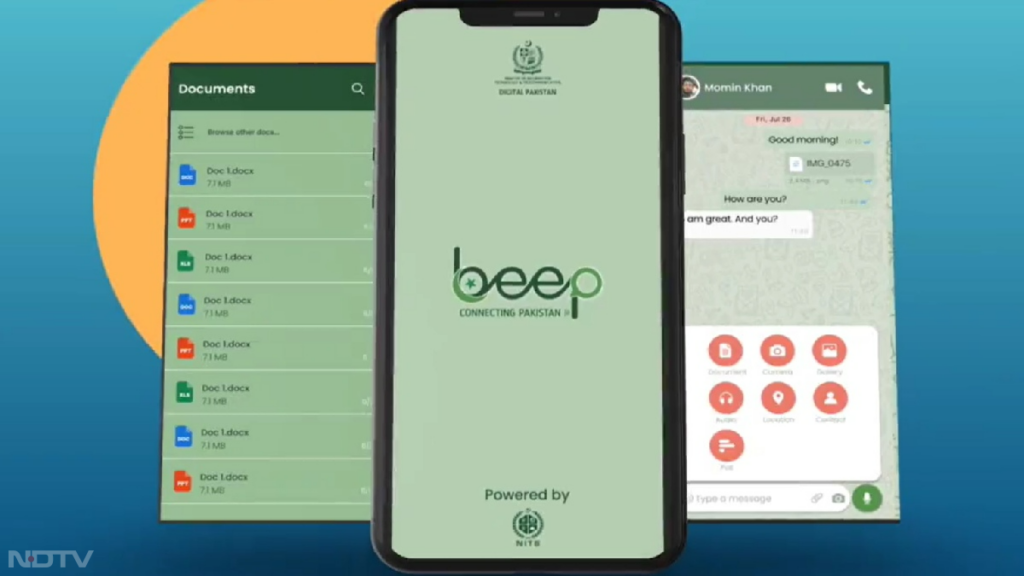 What are the security features of Beep messaging app according to Shaza Fatima Khwaja?